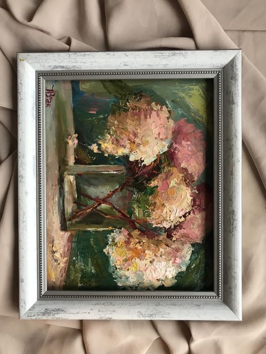 Картина маслом Цветы  Розы Сирень Гортензии Морской пейзаж Венеция