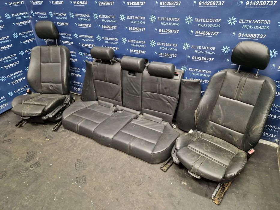 Jogo de bancos usados BMW X3 E83 PACK M PRETOS PELE