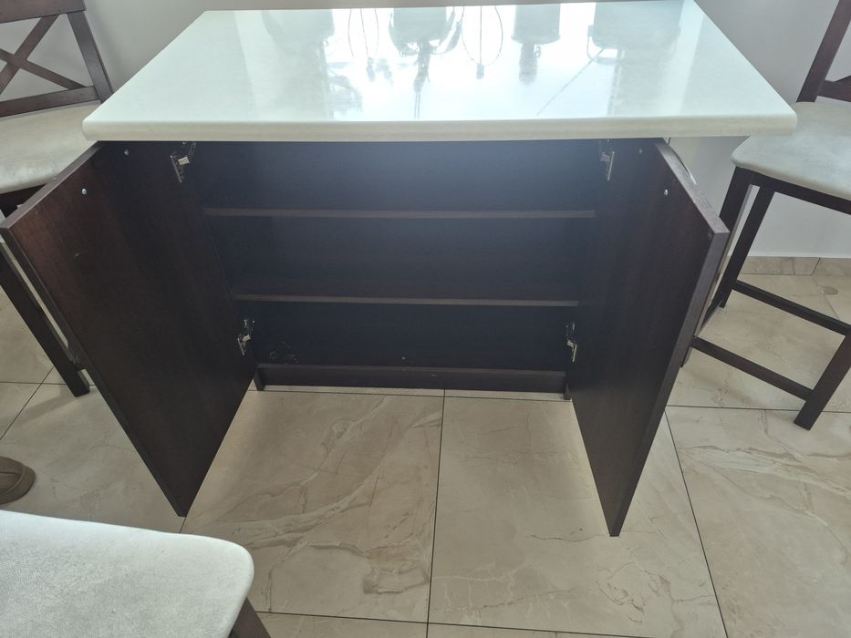 Wyspa stół i 4 hokery krzesła kuchenne meble