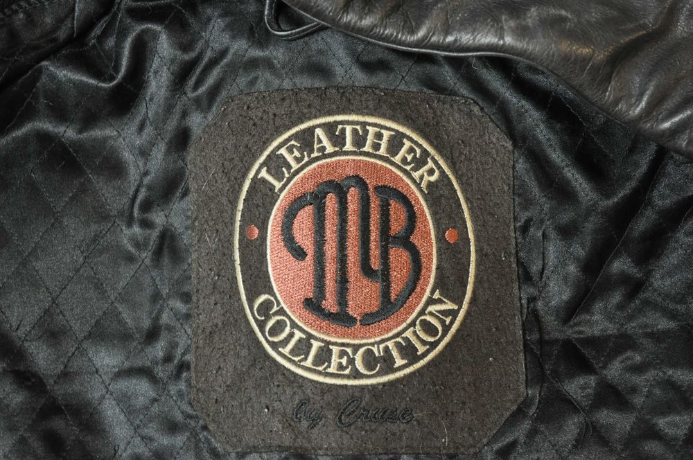 Męskie skórzane kurtki, kolor czarny.