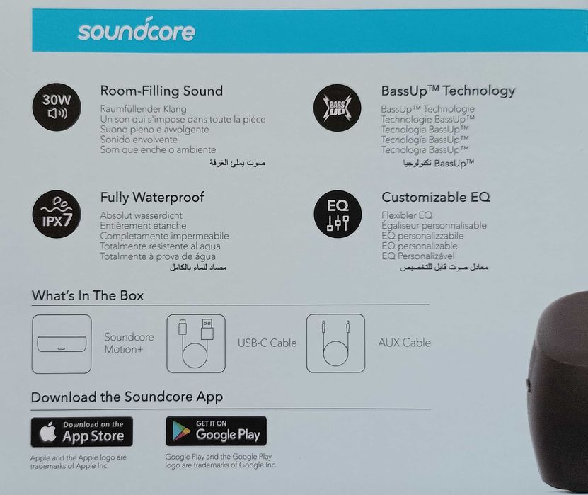 Блютус колонка Anker Soundcore Motion Plus + 30W портативна акустика