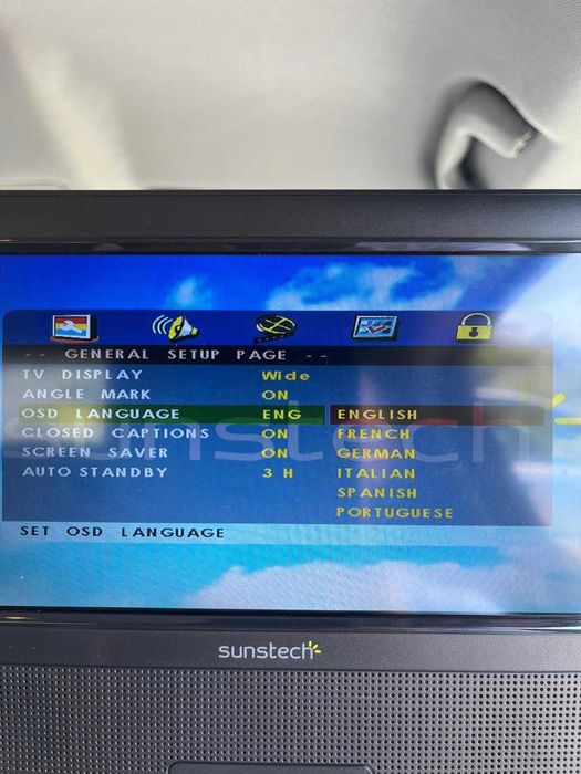 DVD auto portatil Sunstech