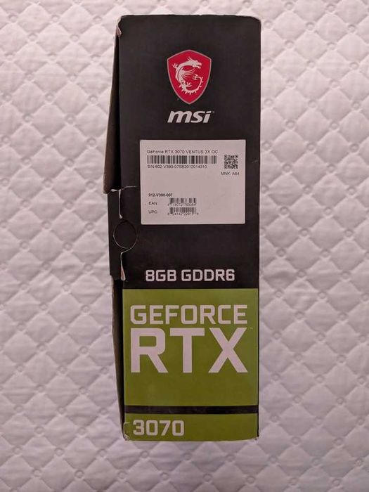 Placa Gráfica MSI RTX 3070 Ventus 3X