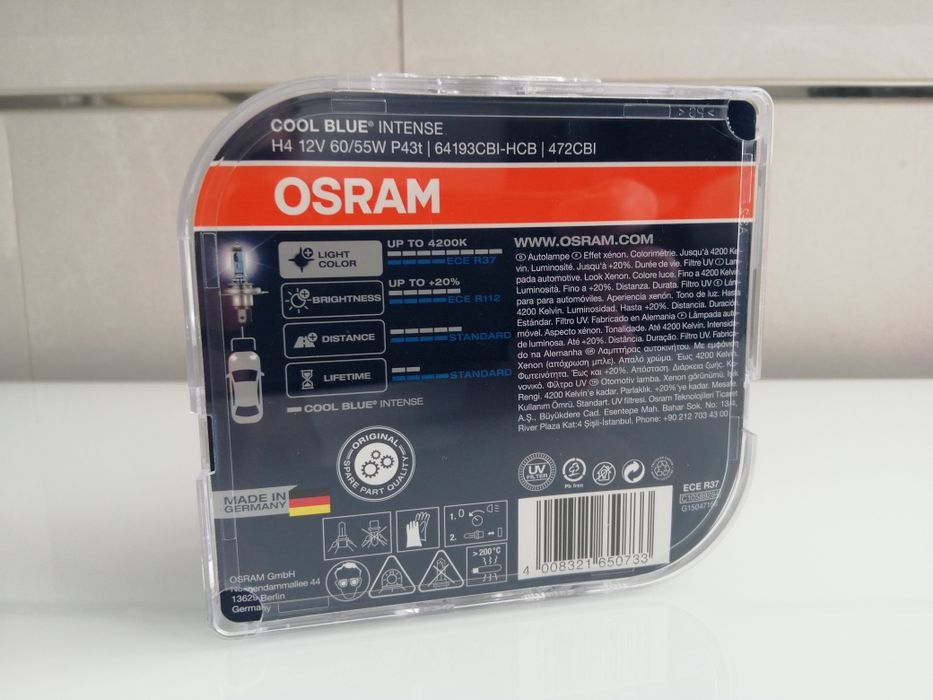 Lâmpadas H1/H4 OSRAM Cool Blue Intense NEXT Gen/Cool Blue Intense
