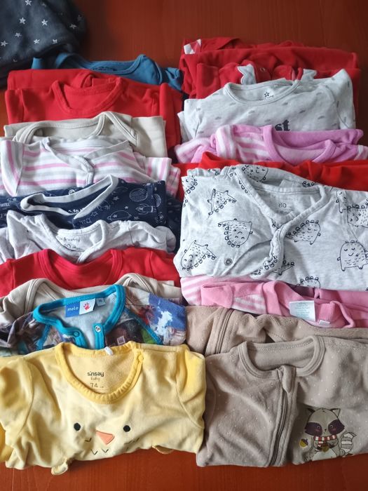 Giga paka 47 ubranek niemowlęcych rozmiar 74/80