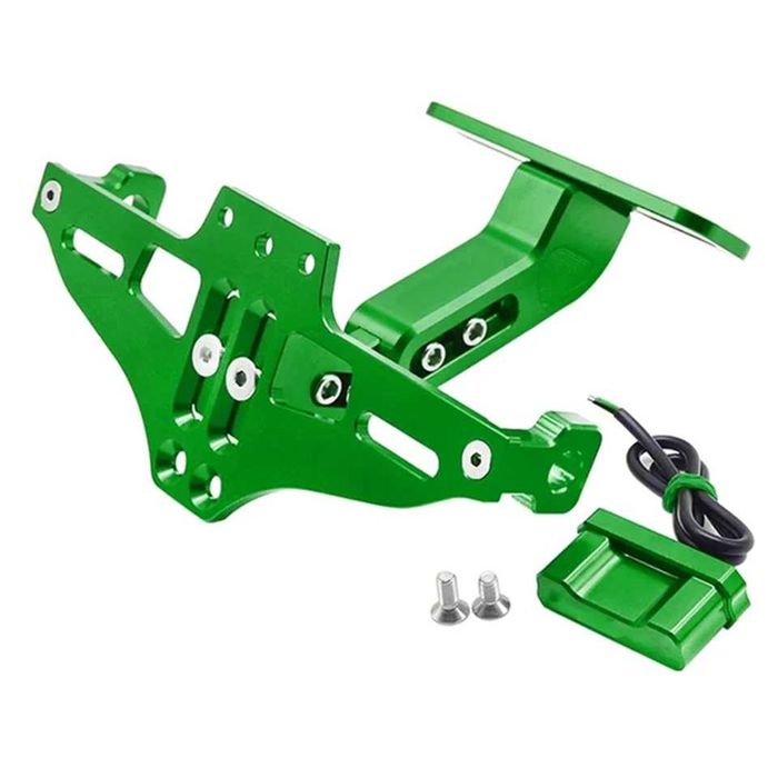 Suporte de Matrícula Universal CNC Alumínio com Luz LED para Moto