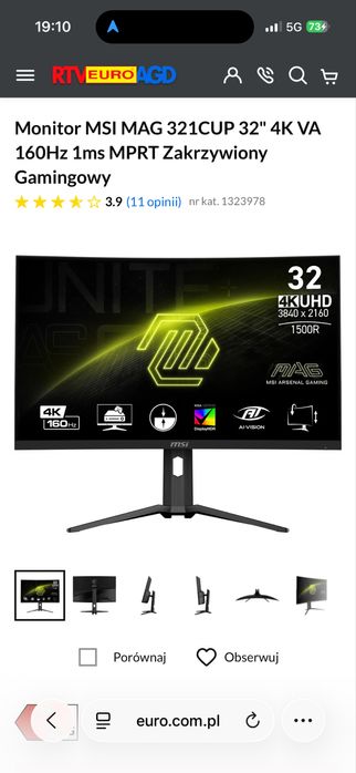 Monitor MSI MAG 321CUP 32 cale