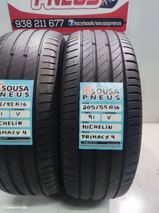 2 pneus semi novos 205-55r16 michelin - oferta dos portes 90 EUROS