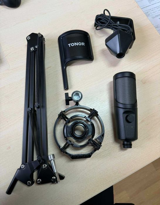 Mikrofon USB TONOR TC40S – zestaw studyjny | ramię, kosz, pop filtr