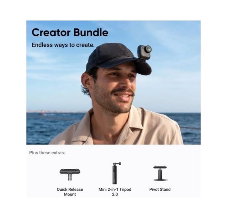 Action Cam Insta360 Go Ultra Creator Kit Black