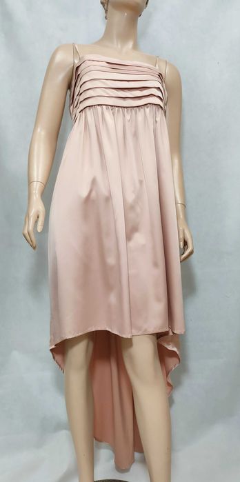 Sukienka na wesele satynowa z dłuższym tyłem 38/40 SU0192