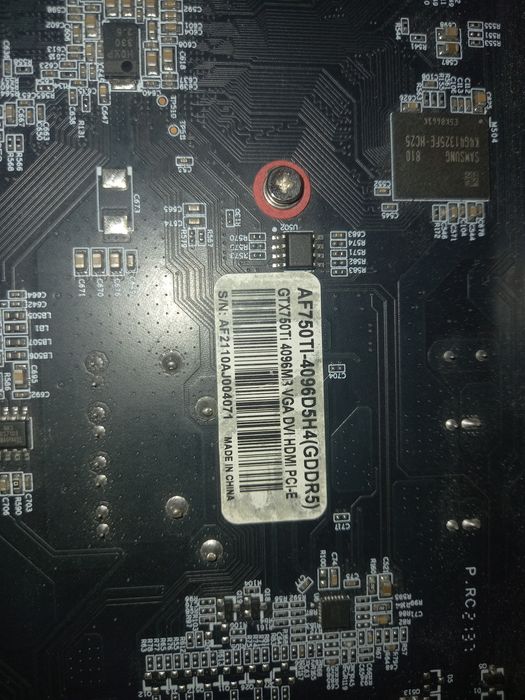 Продам відео карту AFOX GeForce GTX 750 Ti AF750Ti-4096D5H1