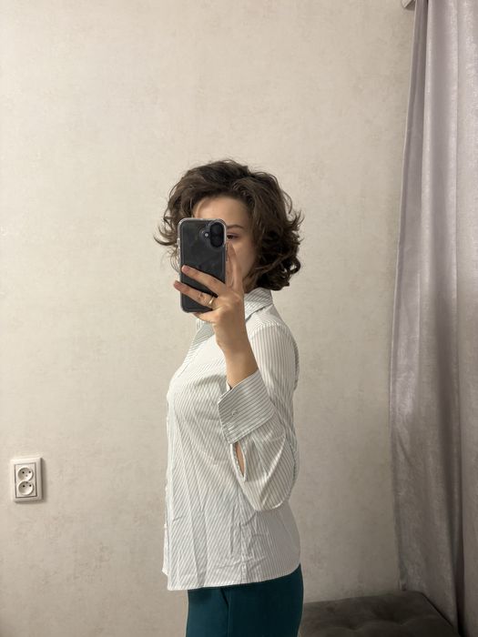 Плотная рубашка в полоску