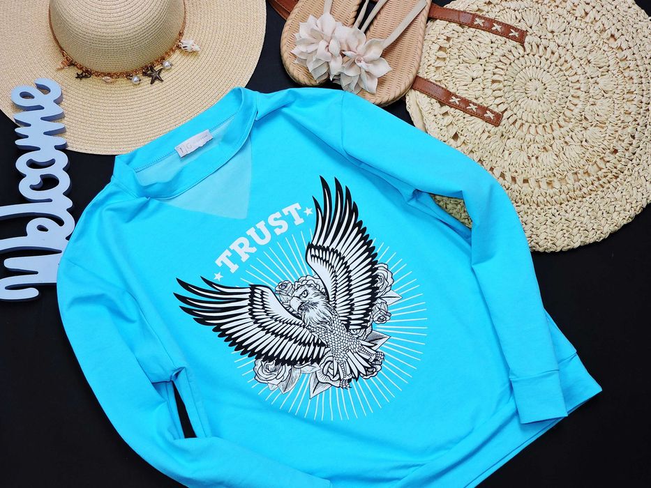 Ingrosso Bluza hoker turkus skrzydła S