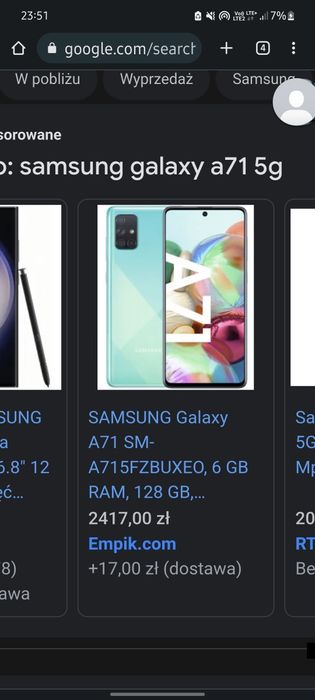 Samsung galaxy a71 128g/6g ram