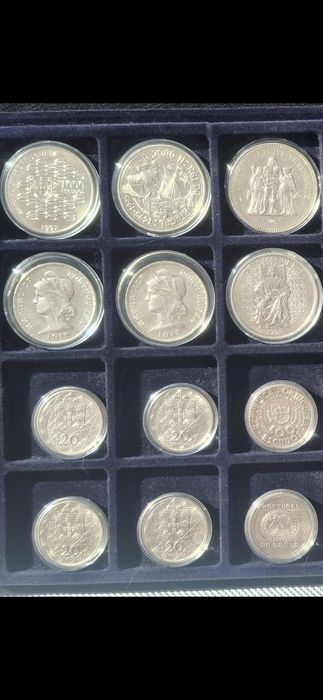 Moedas Antigas , Prata , Escudos , Francos  , Bolivar