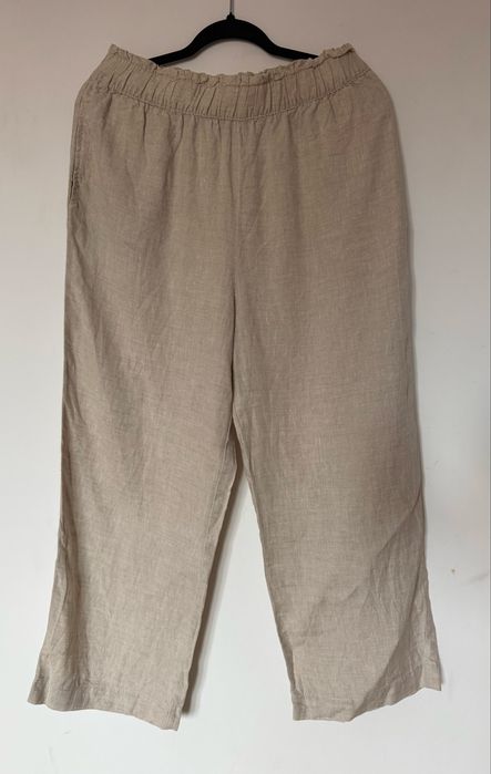 Spodnie lniane H&M 100% len