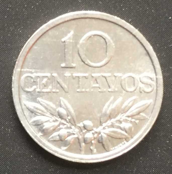 Moeda de 10 centavos em alumínio - Portugal - 1973