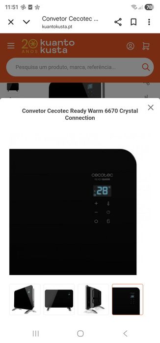 Radiador eletrico Cecotec ready warm 6670
Radiador Elétrico Cecotec Re