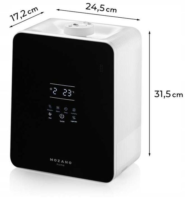 Nawilżacz powietrza WiFi PILOT lampka nocna automatyczny jonizacja