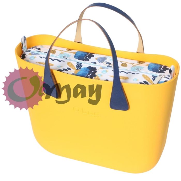 organizer do OBAG STANDARD kwiaty niebiesko-żółte 2 kieszenie OMAY