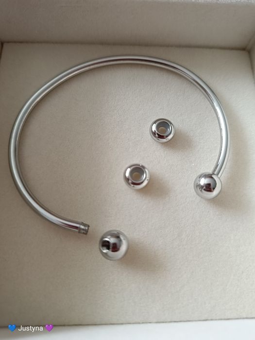 Nowa bransoletka baza charms open bangle - stal chirurgiczna 316l