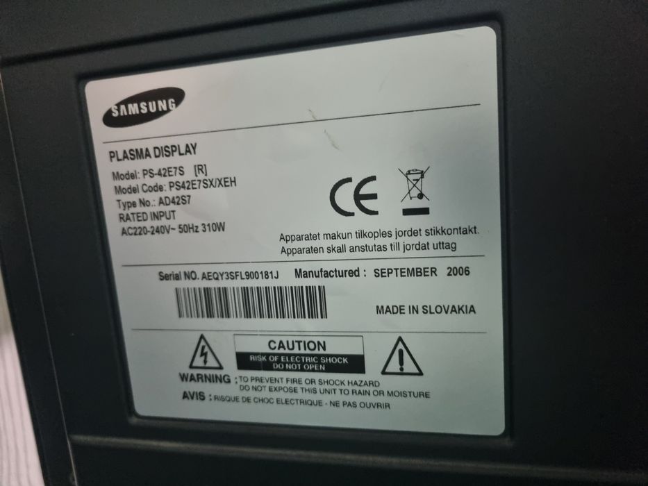 Telewizor Samsung PS -42 E7S 42 cale