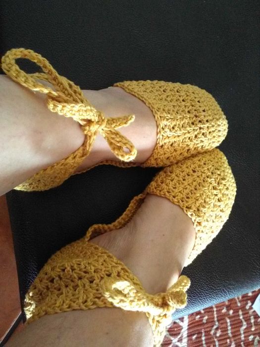 Sandálias em crochet