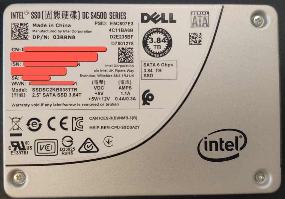 Dysk SSD Intel DC S4500 ~4 TB (3.84 TB)