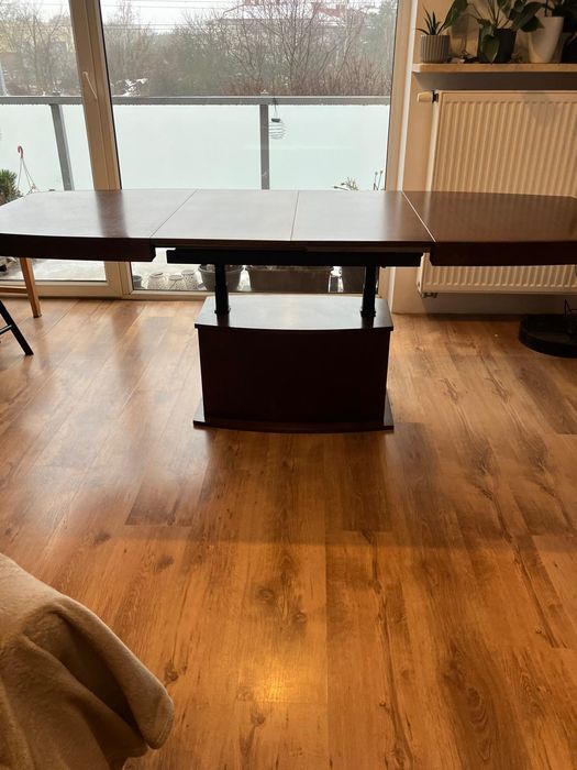 Ławo -  stół z barkiem,  fornir