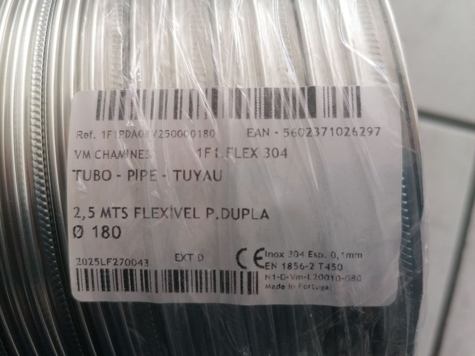 Tubo flexível em inox