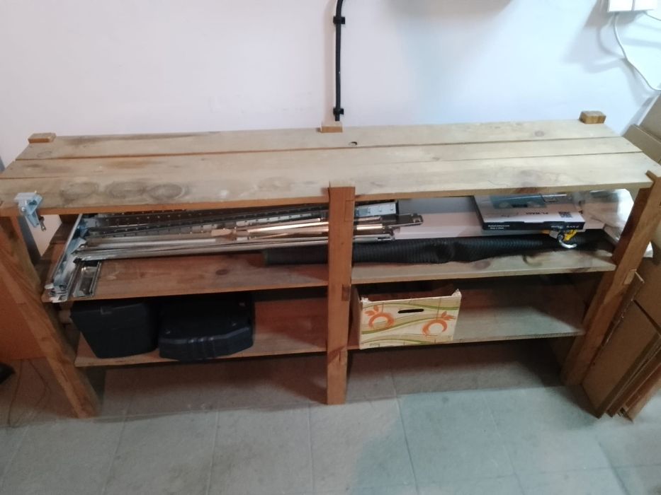 Regał drewniany do garażu piwnicy 170x84x40