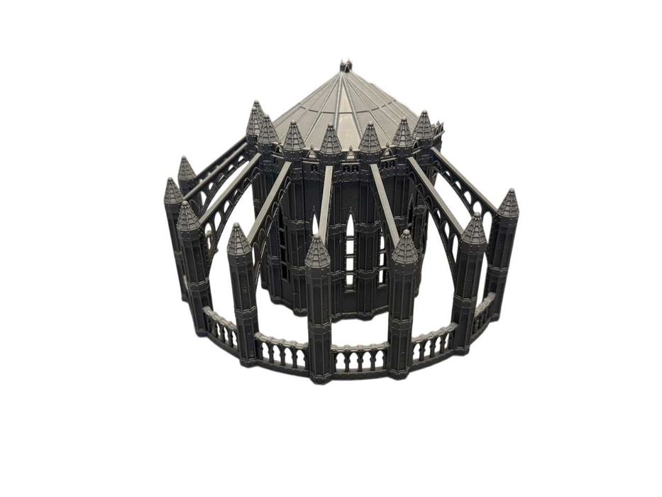 Imperialny Kościół - gotycka ruina (tył), grimdark, druk 3D