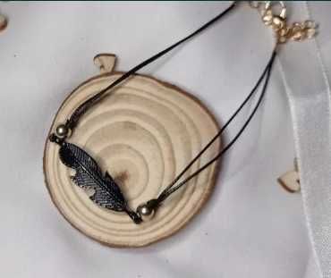 Браслет Перо черный, новый, бижутерия на подарок