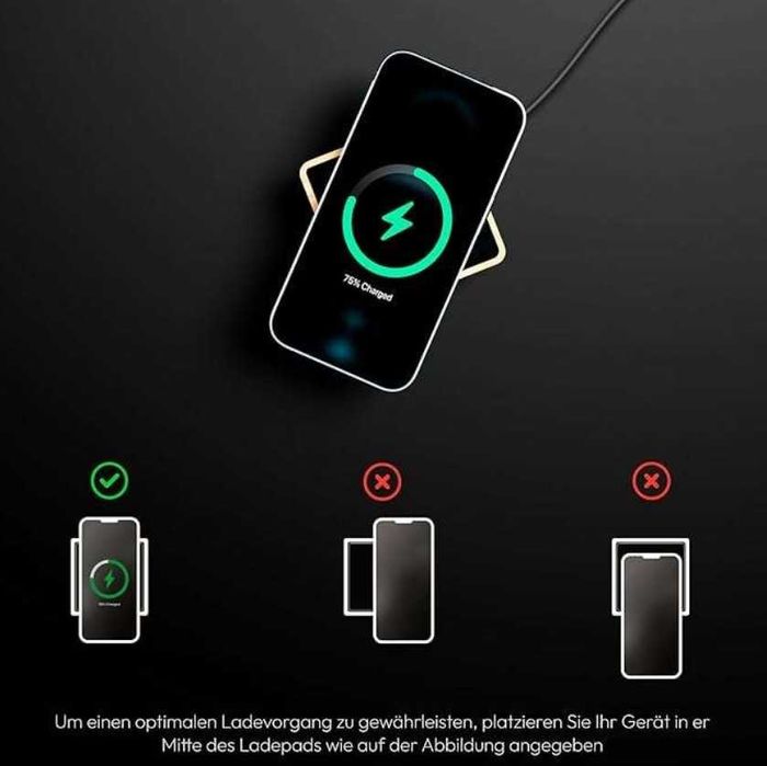 Ładowarka indukcyjna HARD Qi Ladegerät V2 – 15 W, USB-C