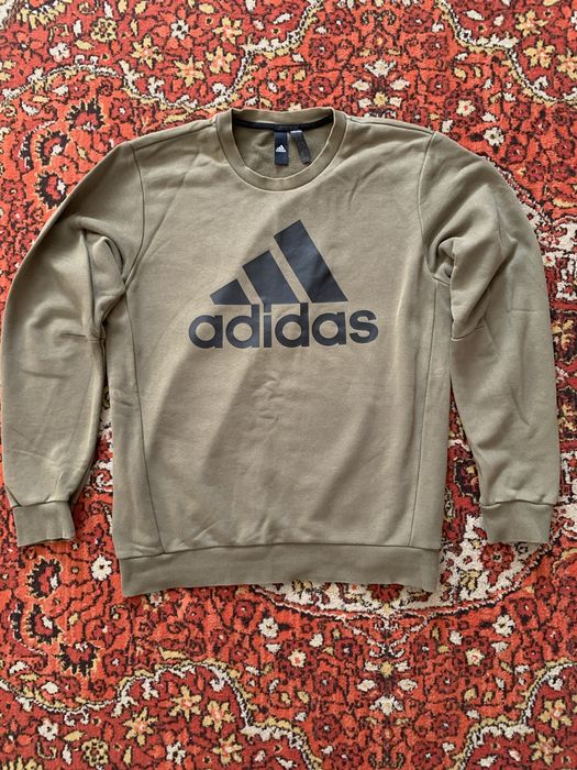 Чоловічий світшот Adidas (оригінал), кофта Адідас хакі/олива, розмір  M
