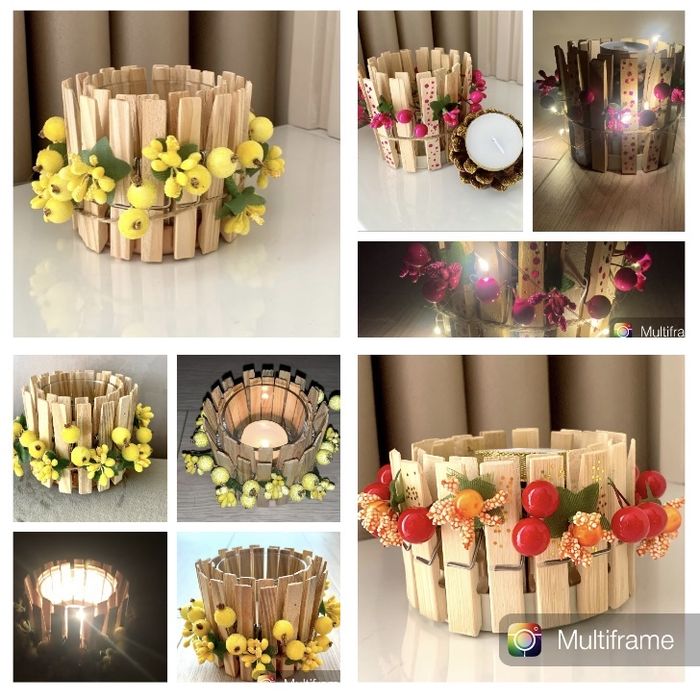 Новорічні оіздвяні свічники колір різний