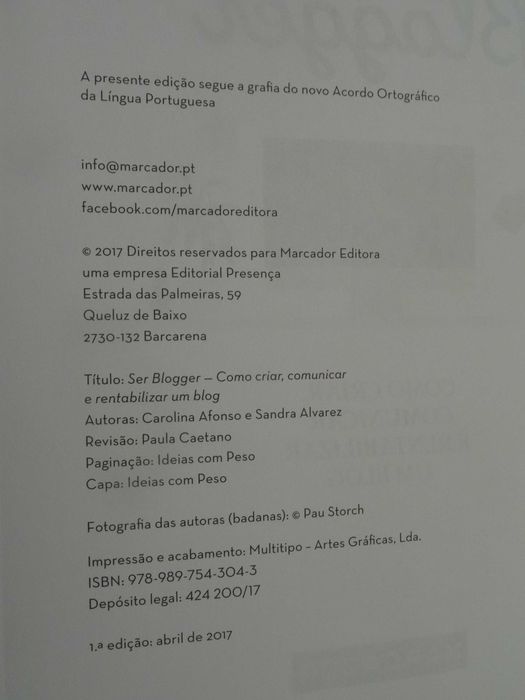 Ser Blogger de Sandra Alvarez e Carolina Afonso - 1ª Edição64297948643585122