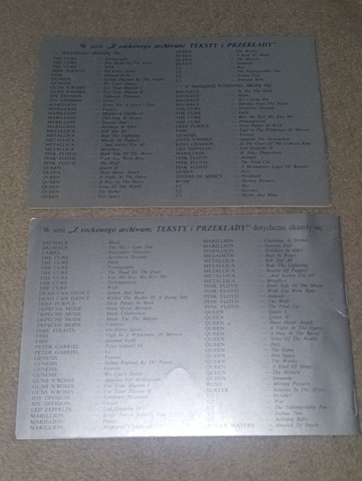 U2 - Teksty i przekłady Rock Serwis 2 szt.