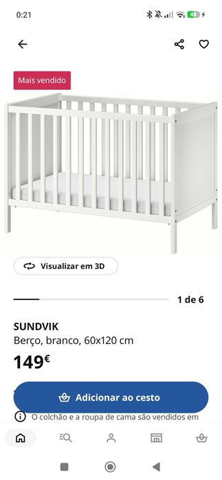 Berço Sundvik do IKEA