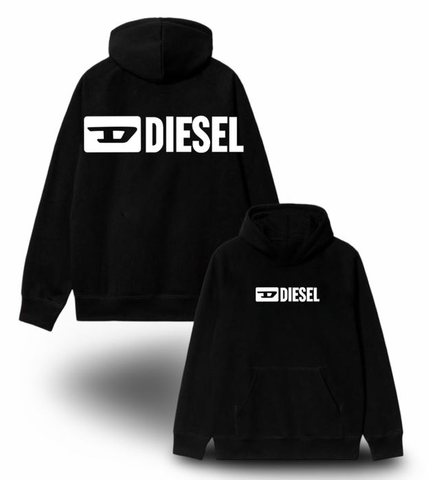 Худи Diesel Logo унисекс дизель кофта толстовка лонгслив черная