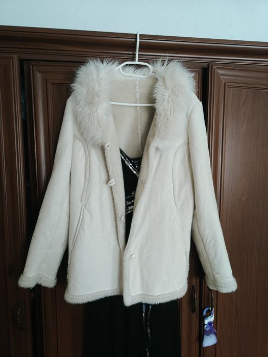 Płaszczyk futerko z prawdziwej skóry L
