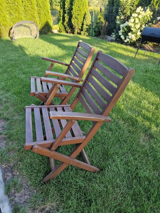 Krzesła ogrodowe drewniane 2 szt