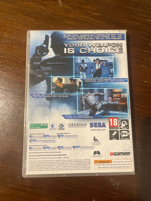 Jogo Alpha Protocol the espionage RPG para pc