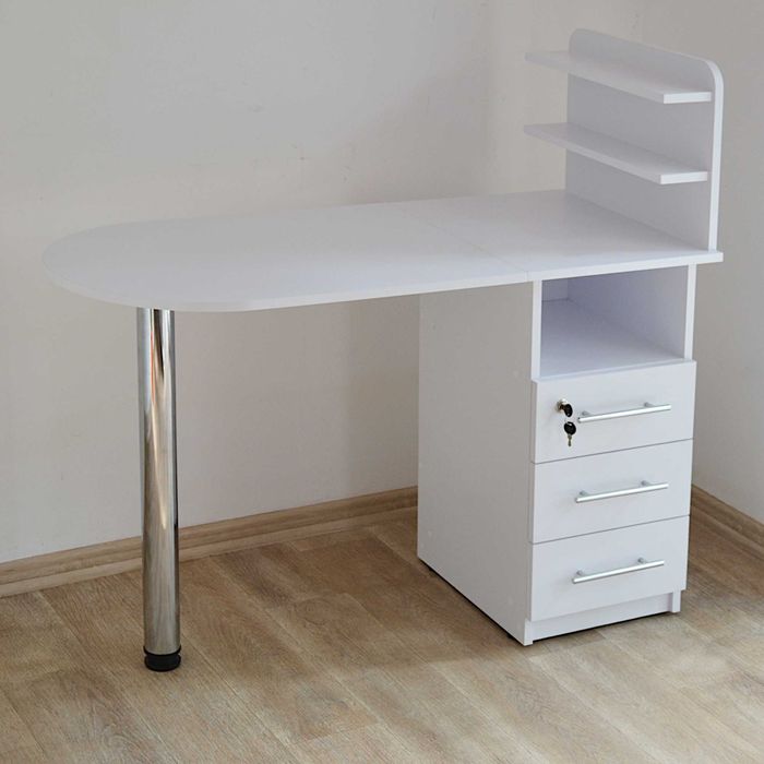 Стол маникюрный раскладной с ящиками рабочее место мастера маникюра