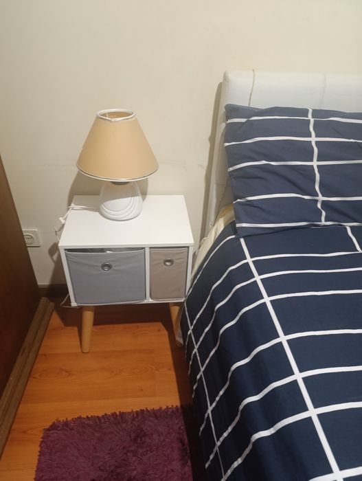 Double bed, wardrobe, kitchen table with 4 chairs, paintings, lamp64752167970817121