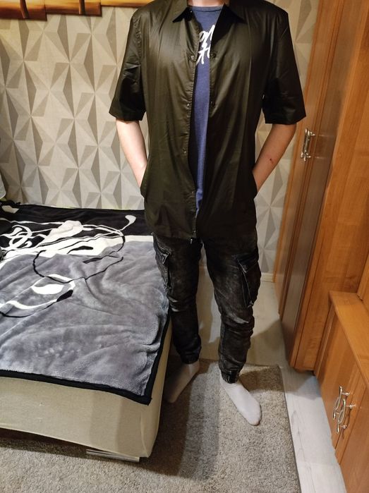 męska koszula shirt krótki rękaw na zatrzaski JACK&JONES 190/108A