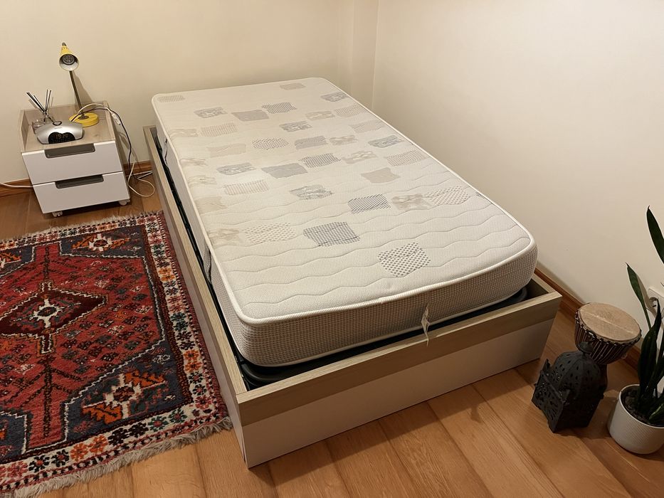 SOMMIER Elevatório c/ ARRUMAÇÃO + Colchão Pikolin