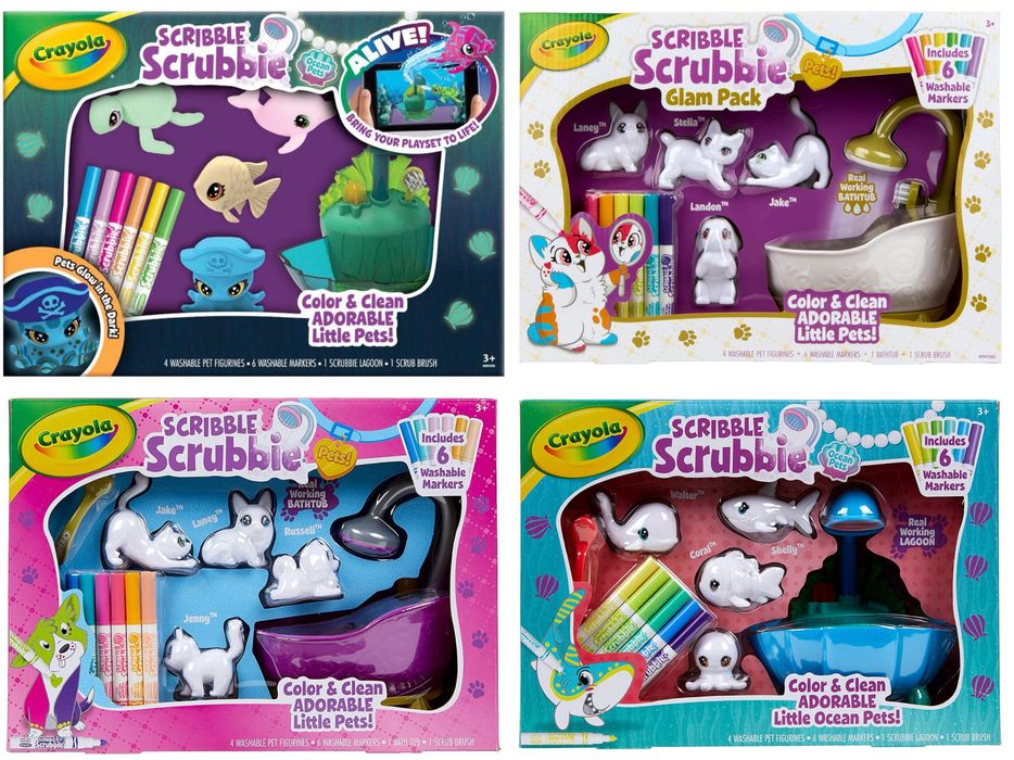 Crayola scribble scrubbie розфарбуй вихованців крайола  питомцы