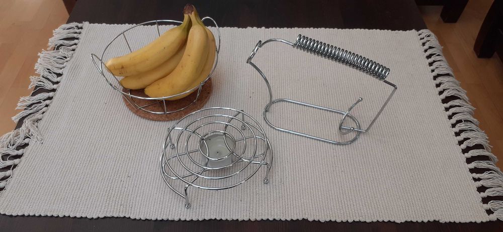 koszyk na butelkę koszyk na owoce podgrzewacz komplet